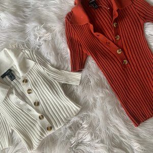 Two Ribbed Forever 21 Polo Shirts